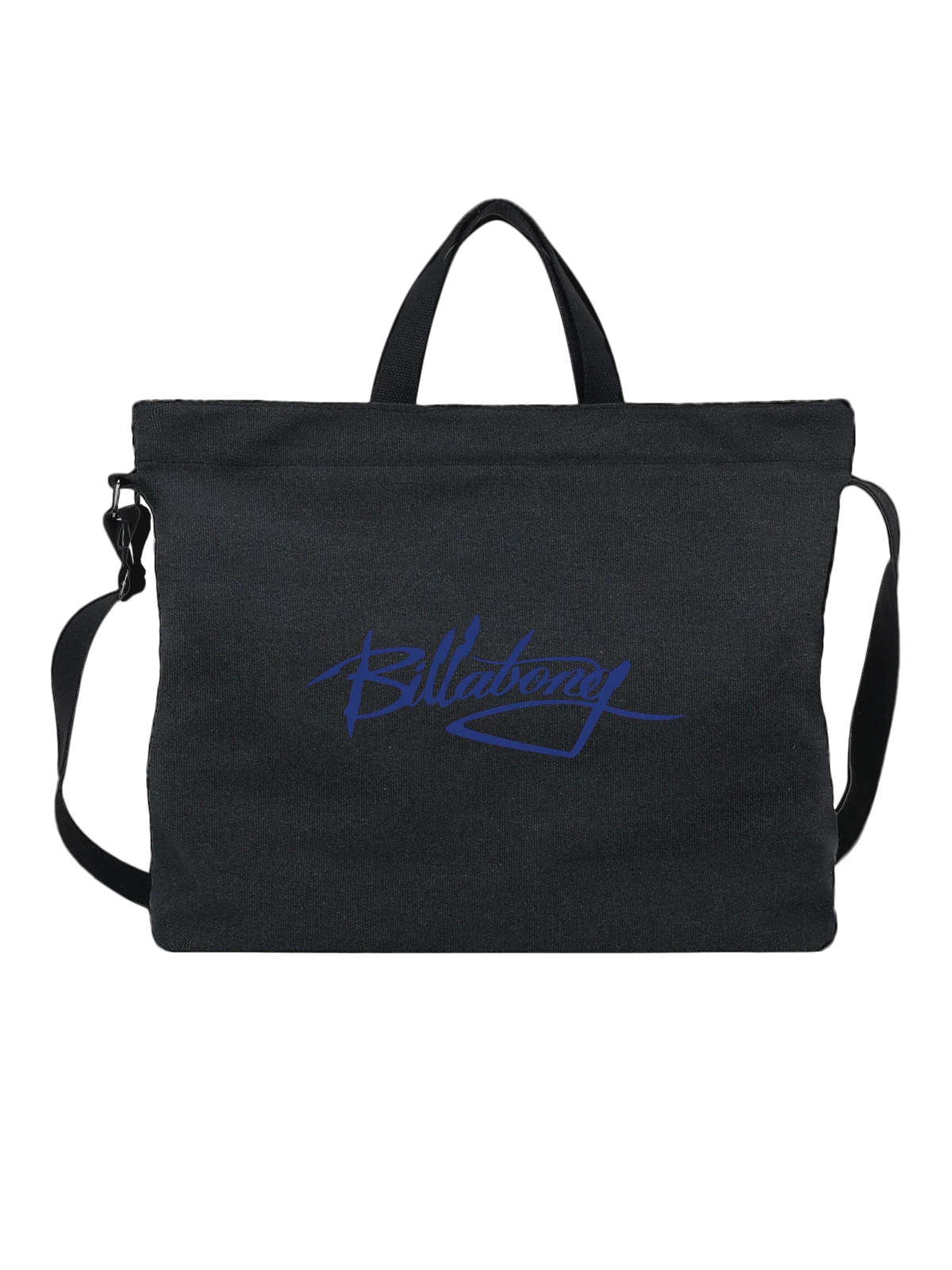 Сумка Billabong чёрная с принтом — фирменная каллиграфия — Чёрная, фото 1