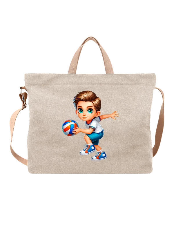 Сумка ребенок волейболист — Белая, фото 1