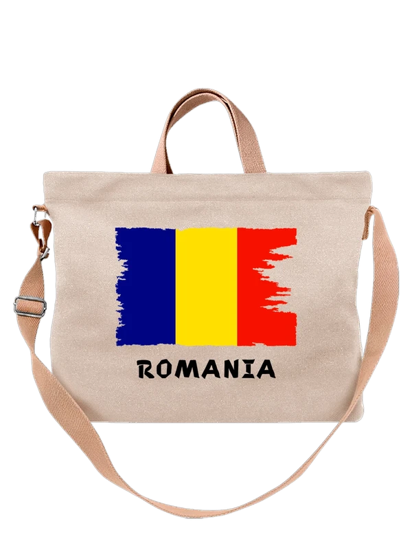 Сумка с флагом Румынии Romania — Белая, фото 1