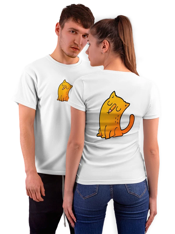 Футболка с котом — Белая, фото 1