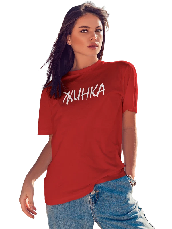 Футболка с жинкой — Красная, фото 1