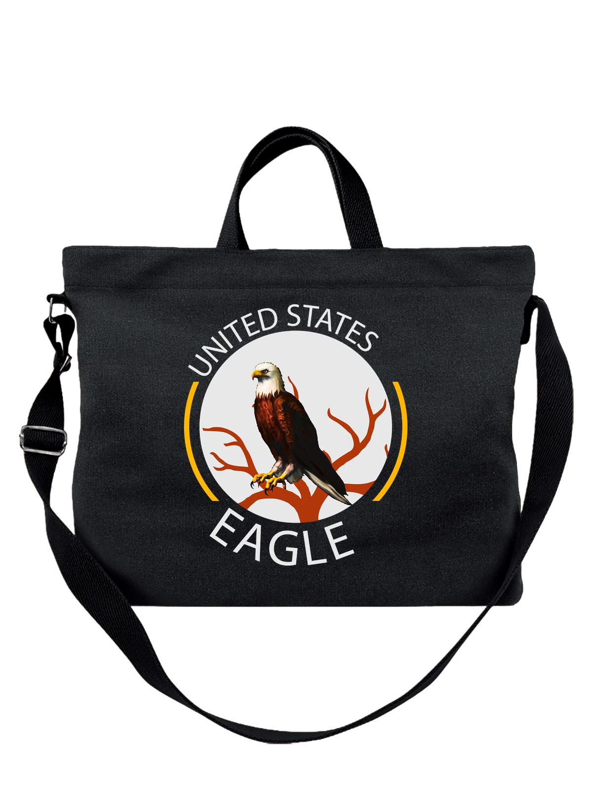 Сумка Орел united states eagle чёрная с принтом — дикая природа — Чёрная, фото 1