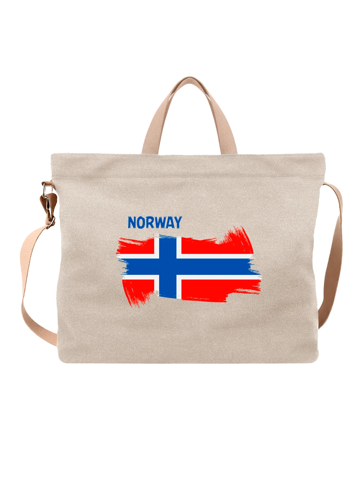 Сумка Флаг Норвегии Norway белая с принтом — национальная символика — Белая, фото 1