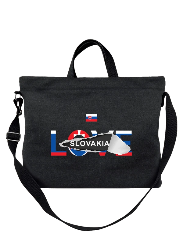 Сумка флаг Словакии Slovakia — Чёрная, фото 1