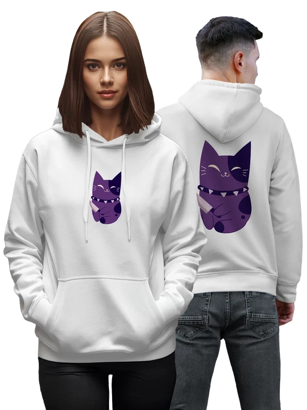 Худи с котом — Белая, фото 1