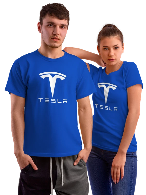 Футболка Tesla — Синяя, фото 1