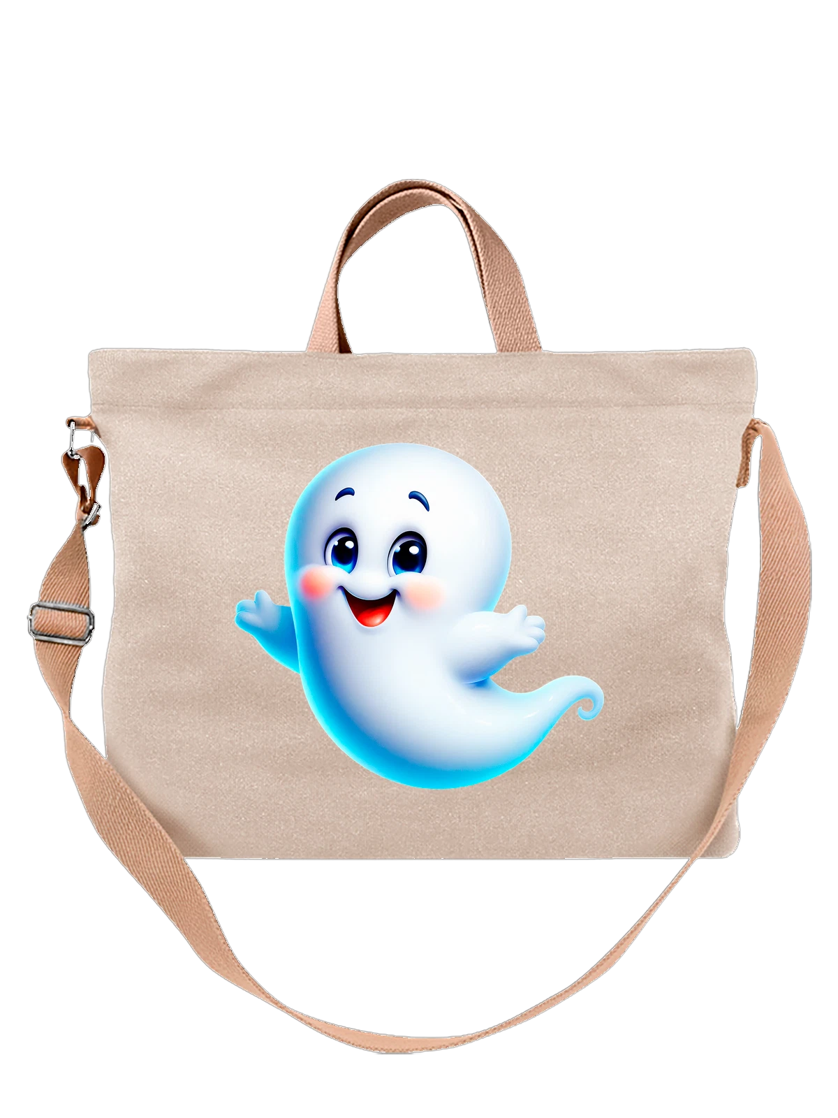 Сумка Призрак Хэллоуин Halloween белая с принтом — подарок любителю хоррора — Белая, фото 1