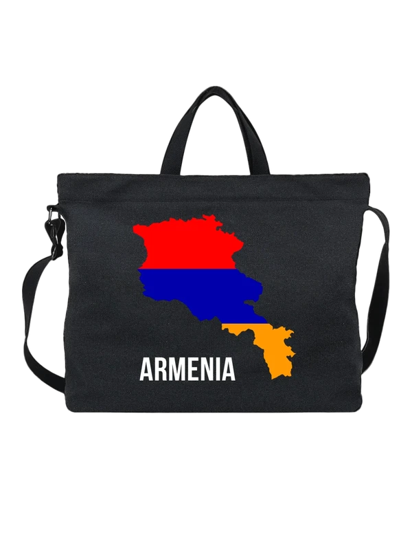 Сумка с флагом Армении Armenia — Чёрная, фото 1