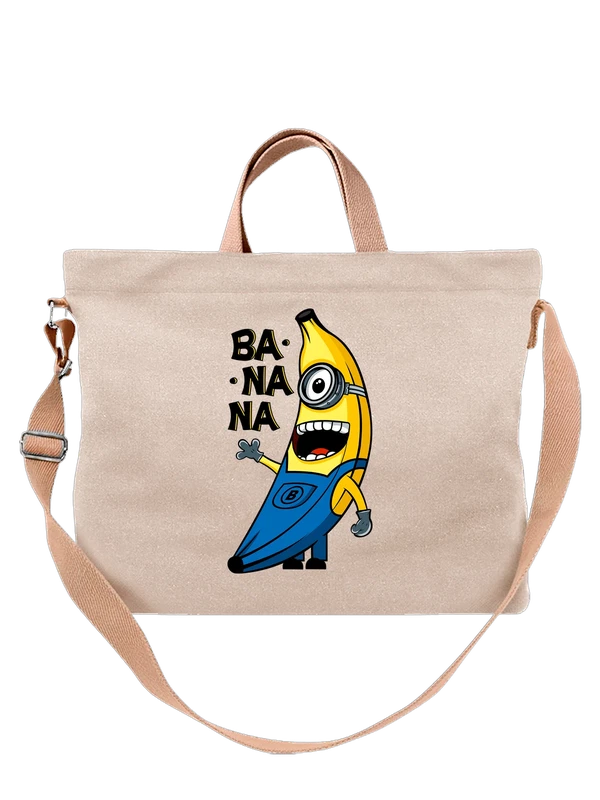 Сумка с Миньоном Minions надпись banana — Белая, фото 1