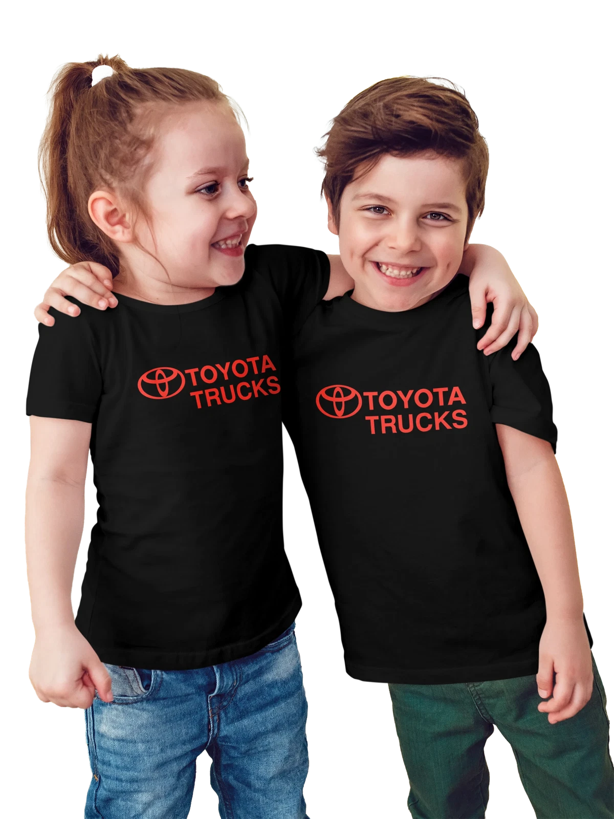 Футболка детская Toyota чёрная с принтом — коммерческий транспорт — Чёрная, фото 1