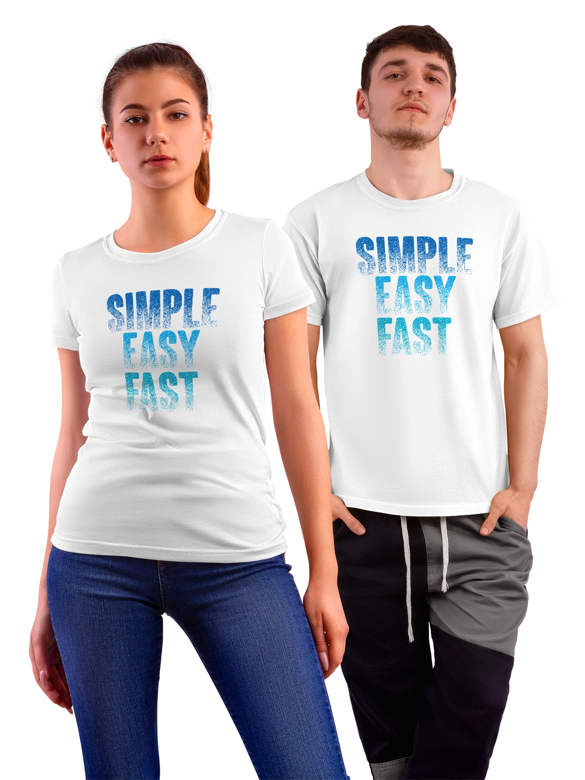 Футболка Абстрактные синие градиентные блоки небо среди белая с принтом — прямоугольники — Белая, фото 1