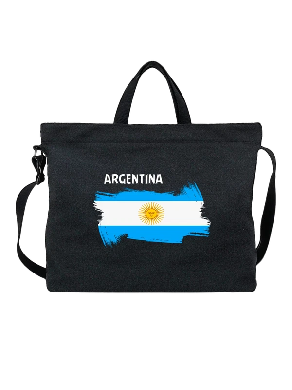 Сумка флаг Аргентины Argentina — Чёрная, фото 1