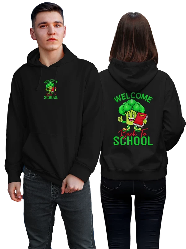 Худи брокколи back to school — Чёрная, фото 1