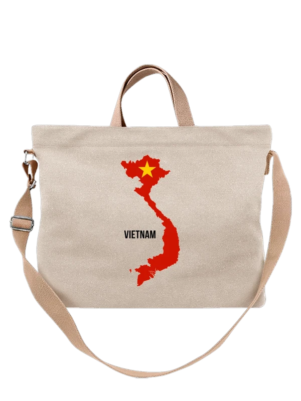 Сумка с флагом Вьетнама Vietnam — Белая, фото 1