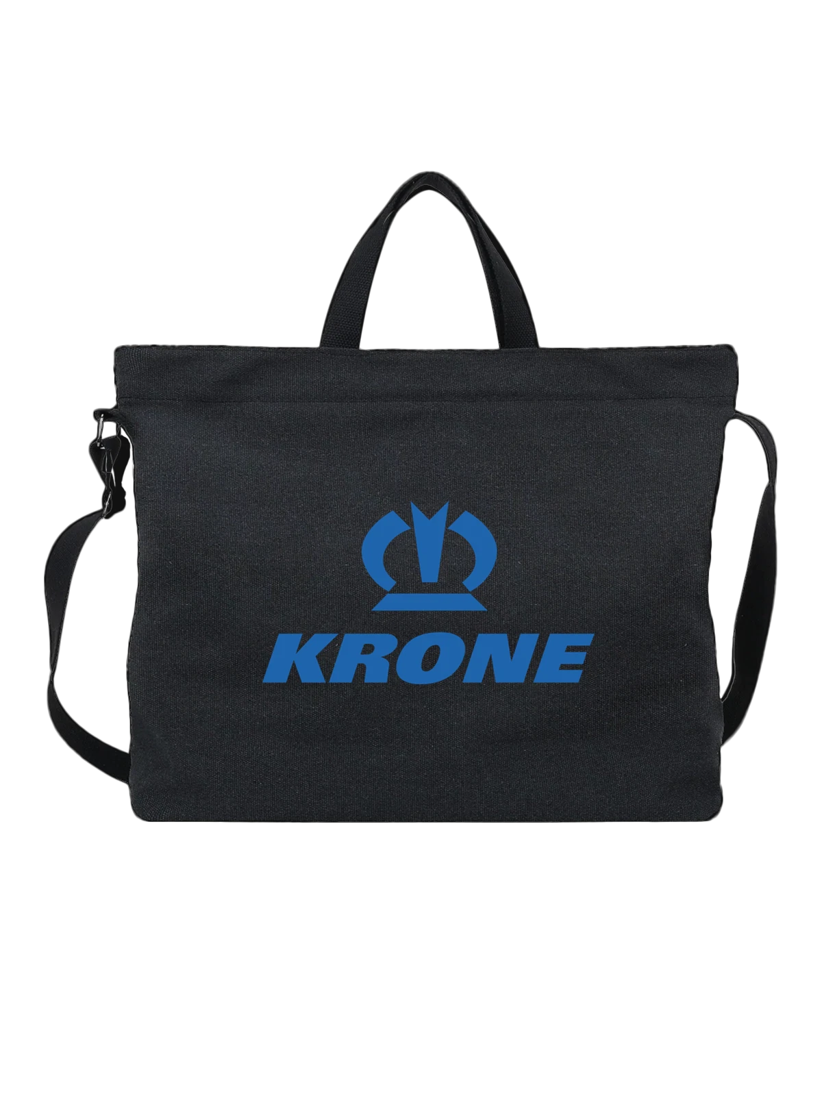 Сумка Krone чёрная с принтом — современная айдентика — Чёрная, фото 1