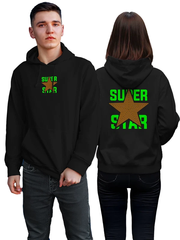 Худи звезда super star — Чёрная, фото 1
