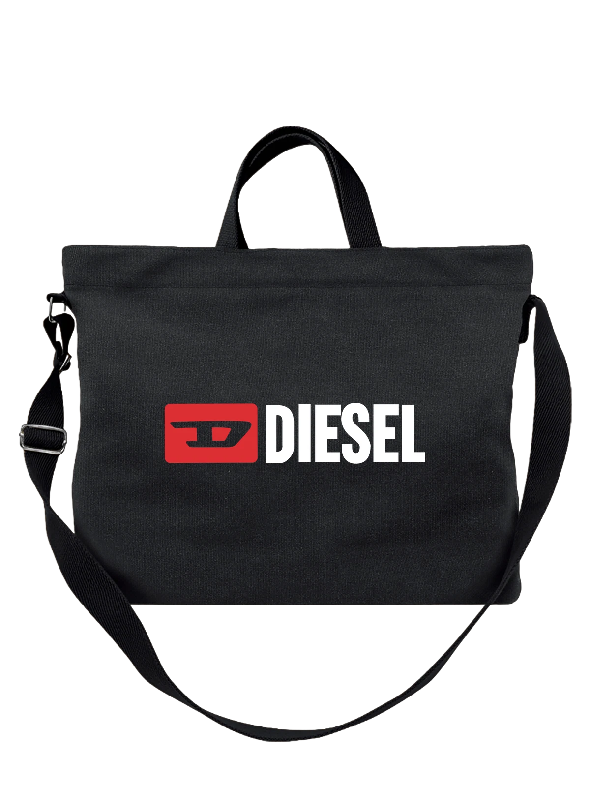 Сумка Diesel чёрная с принтом — деним и streetwear — Чёрная, фото 1