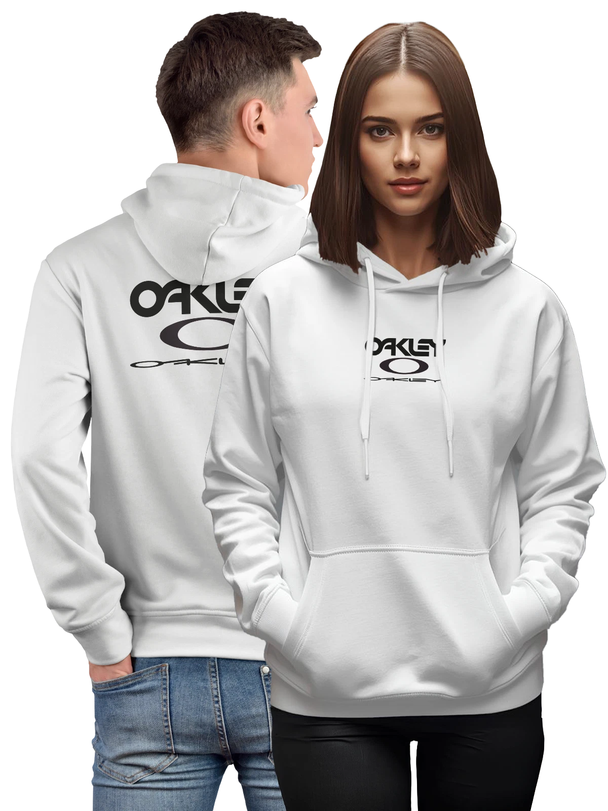 Худи Oakley белое с принтом — солнцезащитные очки — Белая, фото 1