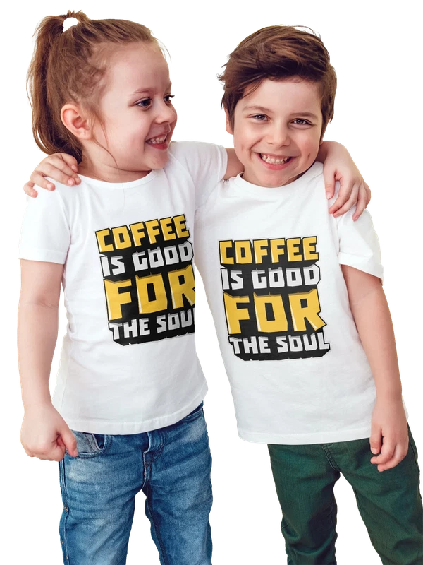 Футболка Coffee Is Good For The Soul на белом фоне — Белая, фото 1