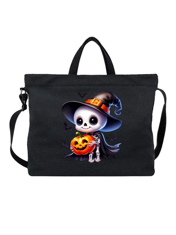 Сумка с призраком тыква Хэллоуин Halloween — Чёрная, фото 1