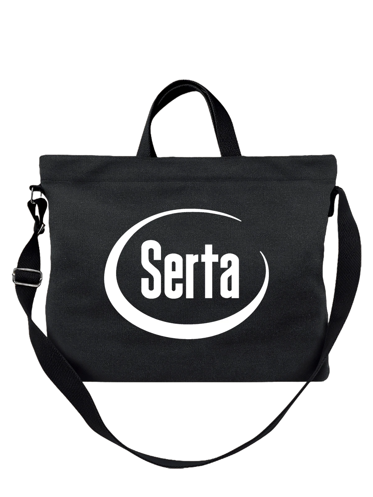 Сумка Serta чёрная с принтом — ортопедический матрас — Чёрная, фото 1