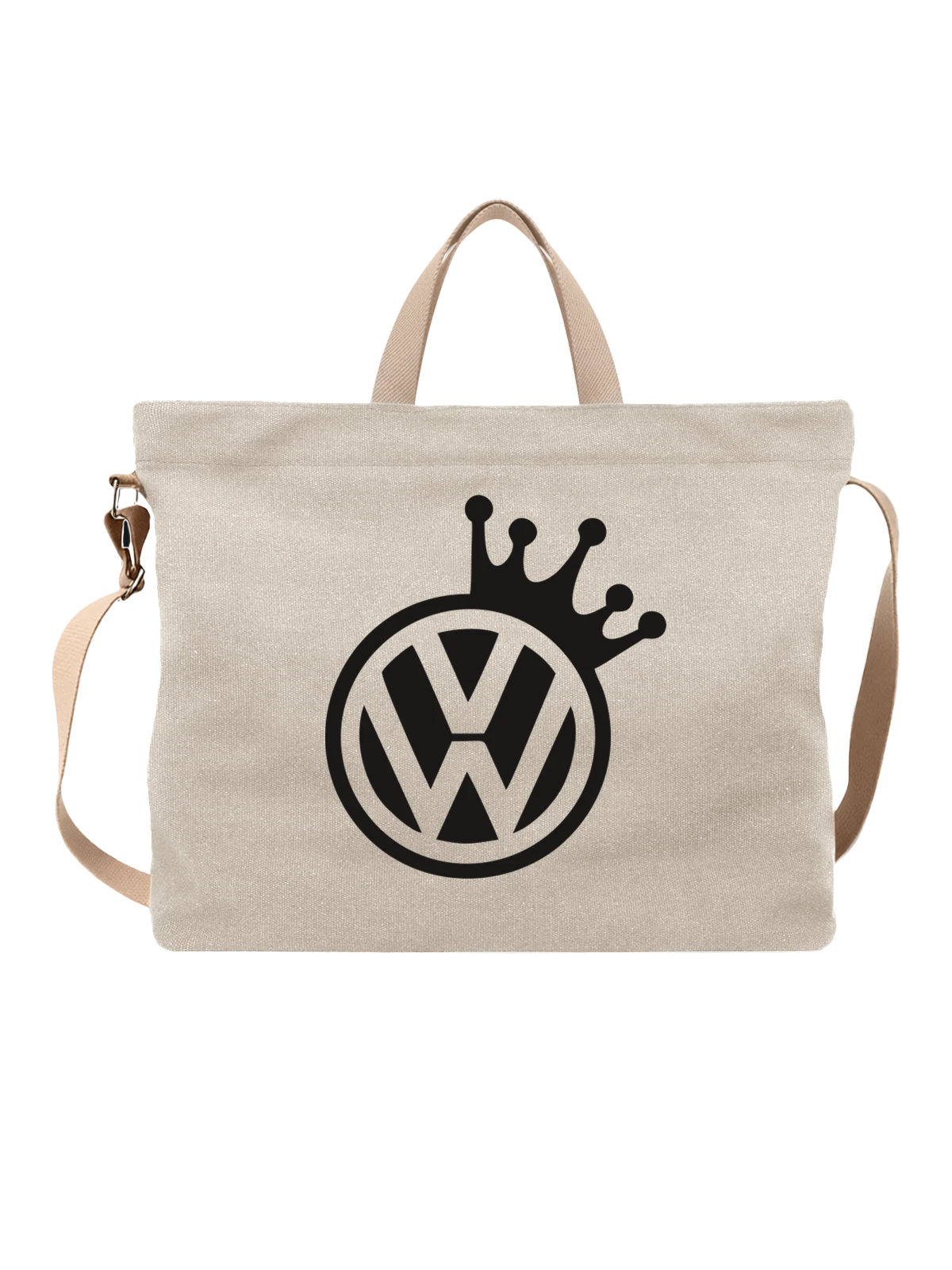 Сумка Volkswagen белая с принтом — геральдический принт — Белая, фото 1