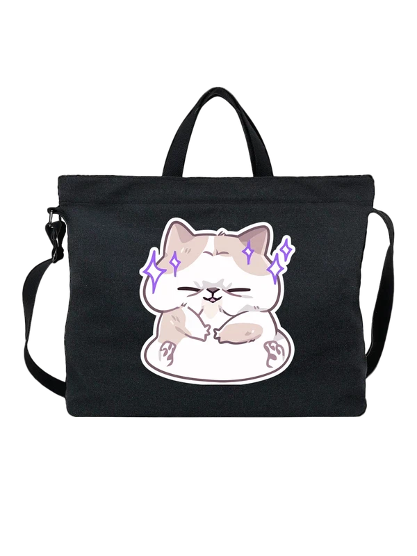Сумка кот стикер — Чёрная, фото 1