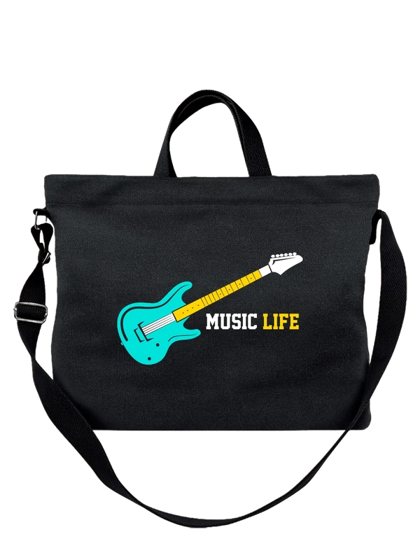 Сумка с гитарой music life — Чёрная, фото 1