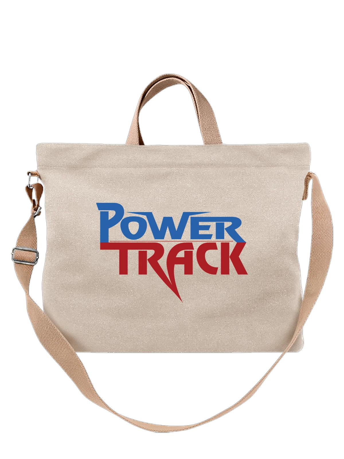 Сумка Power Track белая с принтом — современная айдентика — Белая, фото 1