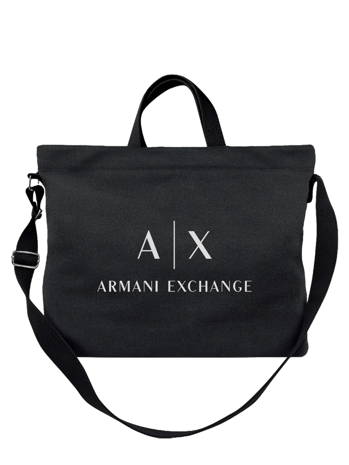Сумка Armani чёрная с принтом — монохромный принт — Чёрная, фото 1