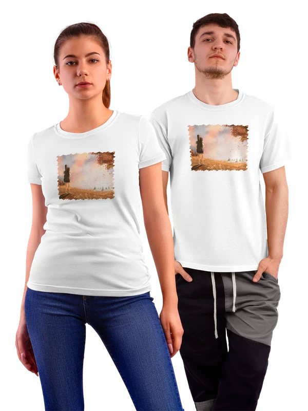 Футболка Фантастика Осенняя Девушка — Белая, фото 1