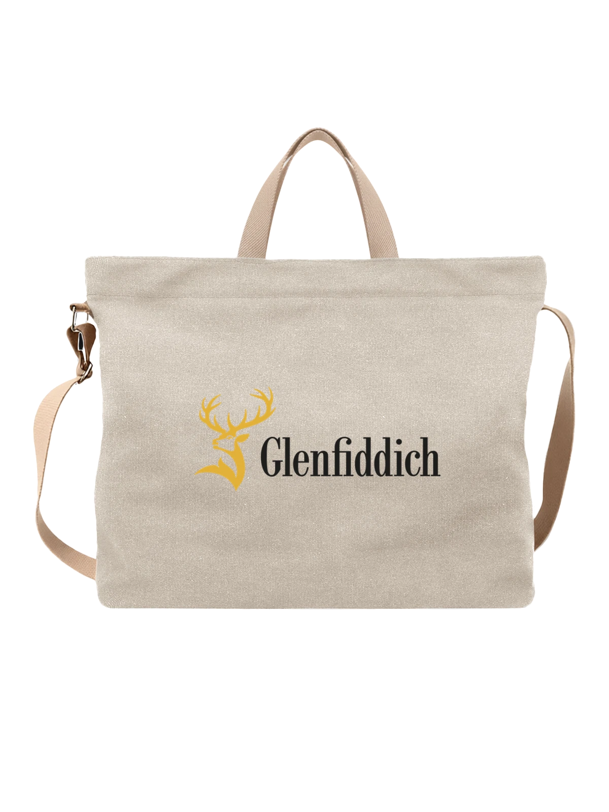 Сумка Glenfiddich белая с принтом — футболка для вечеринки — Белая, фото 1