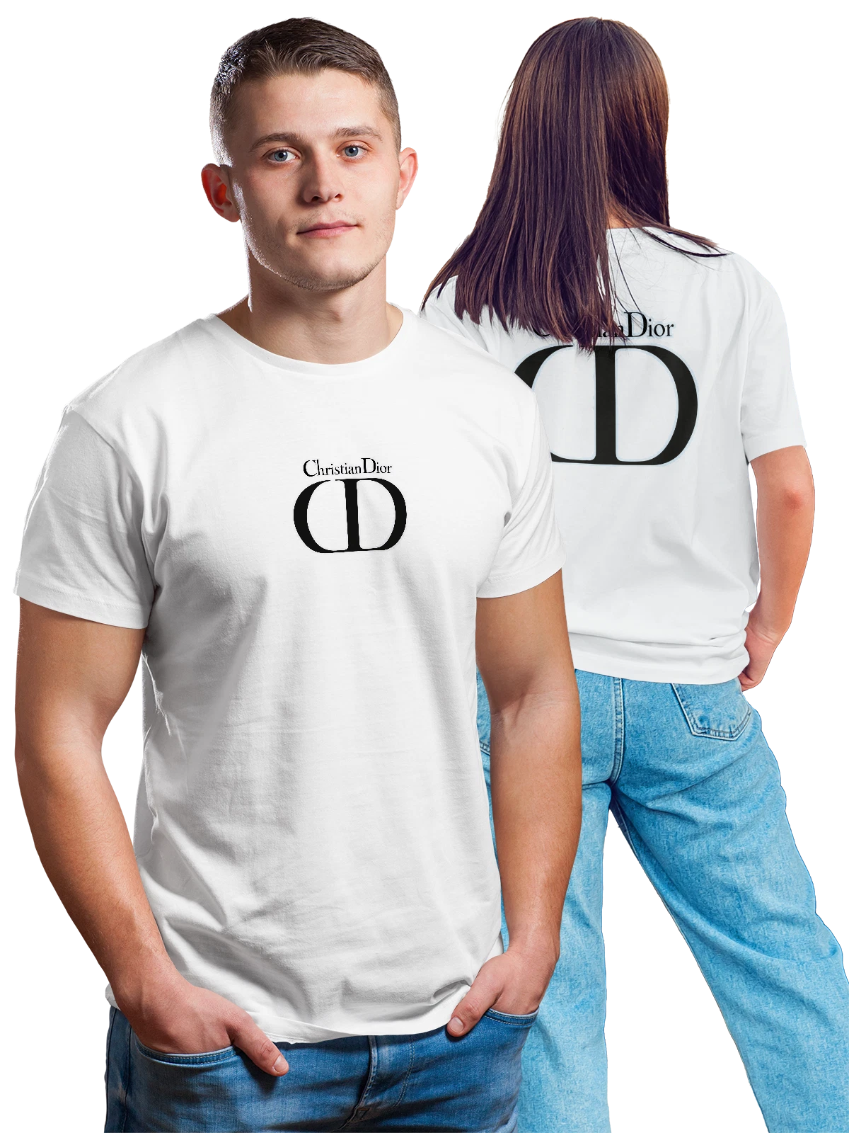Футболка Dior белая с принтом на спине — парфюмерная эстетика — Белая, фото 1