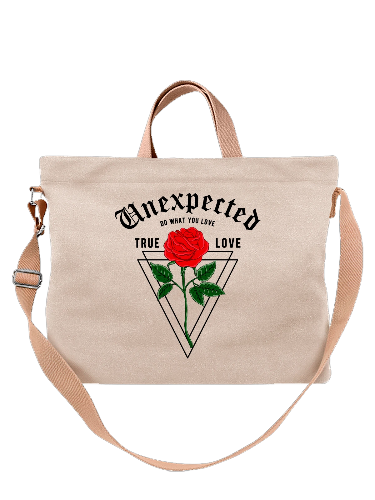 Сумка Роза unexpected true love белая с принтом — подарок любимой — Белая, фото 1