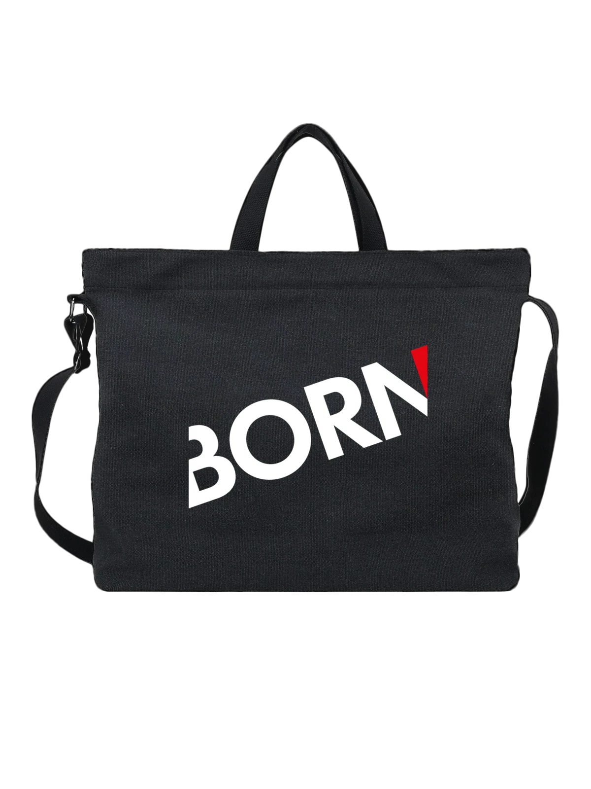 Сумка Born чёрная с принтом — современная айдентика — Чёрная, фото 1