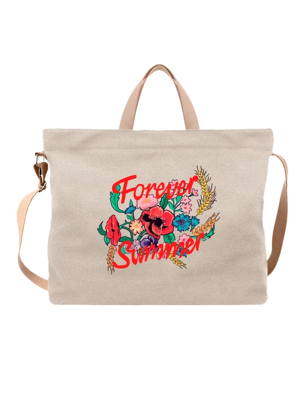 Сумка надпись forever summer — Белая, фото 1