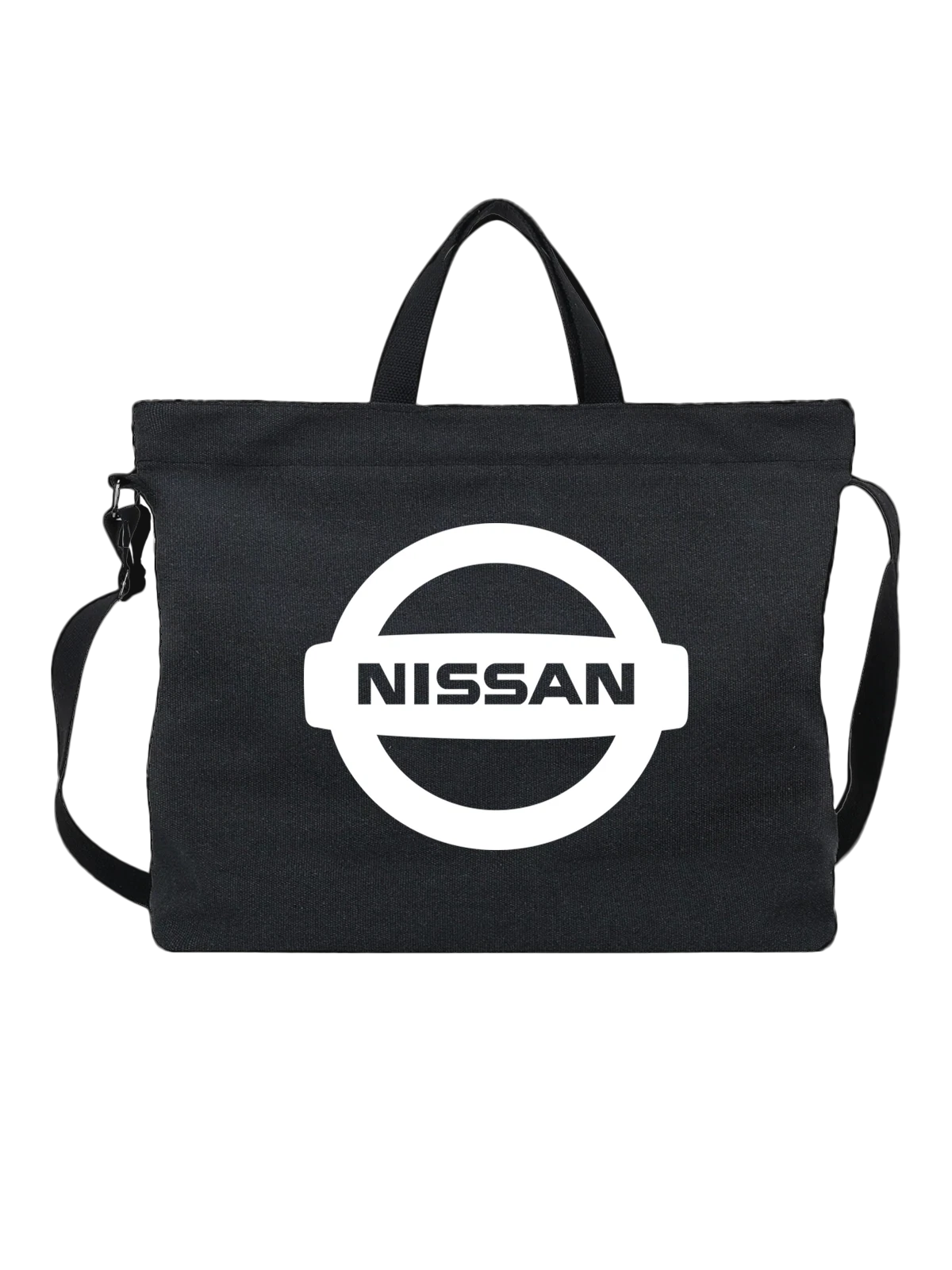 Сумка Nissan чёрная с принтом — классическая эмблема — Чёрная, фото 1