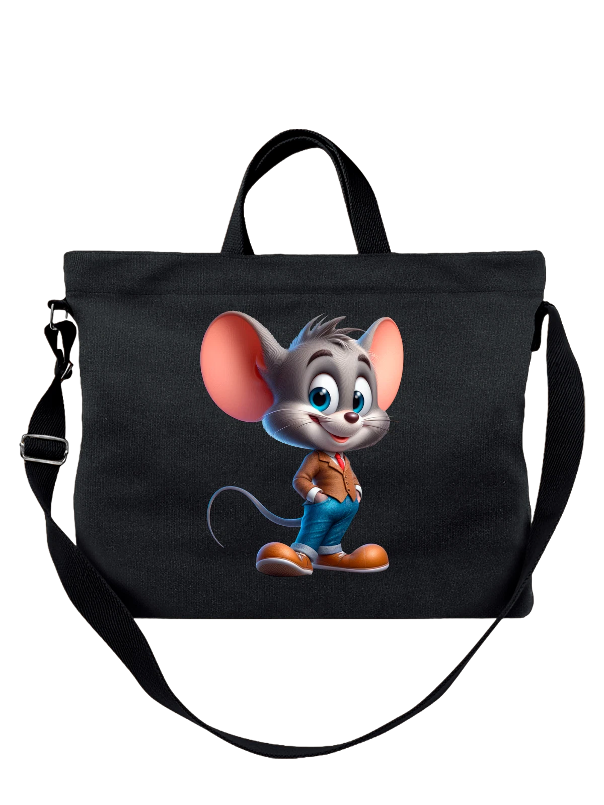 Сумка с Томом и Джерри Tom and Jerry чёрная с принтом — коллекционный образ — Чёрная, фото 1