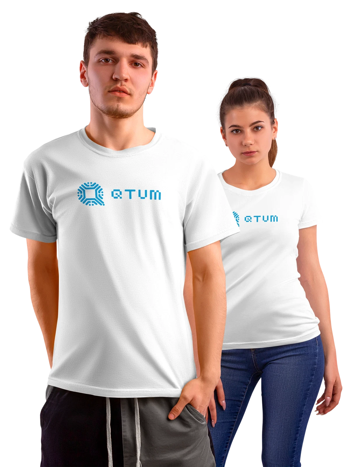 Футболка Qtum белая с принтом — децентрализованные приложения — Белая, фото 1