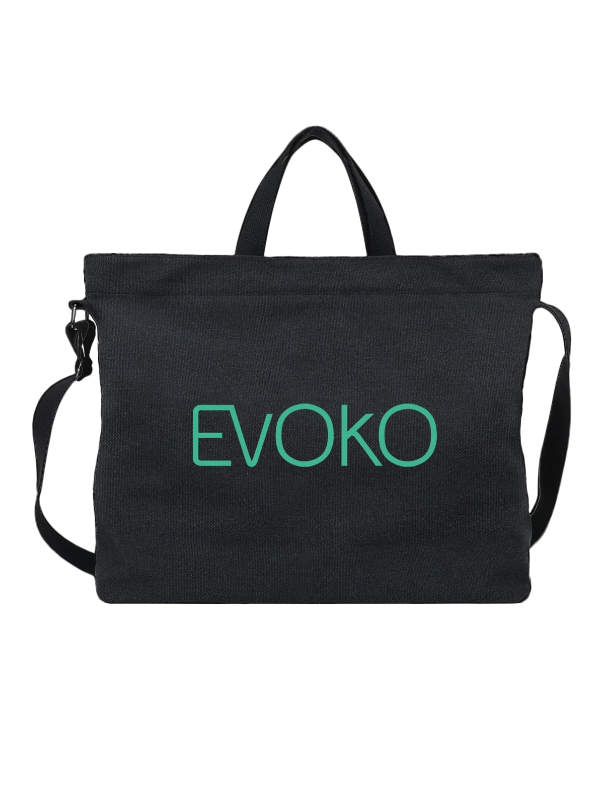 Сумка чёрная с принтом Evoko — современная айдентика — Чёрная, фото 1