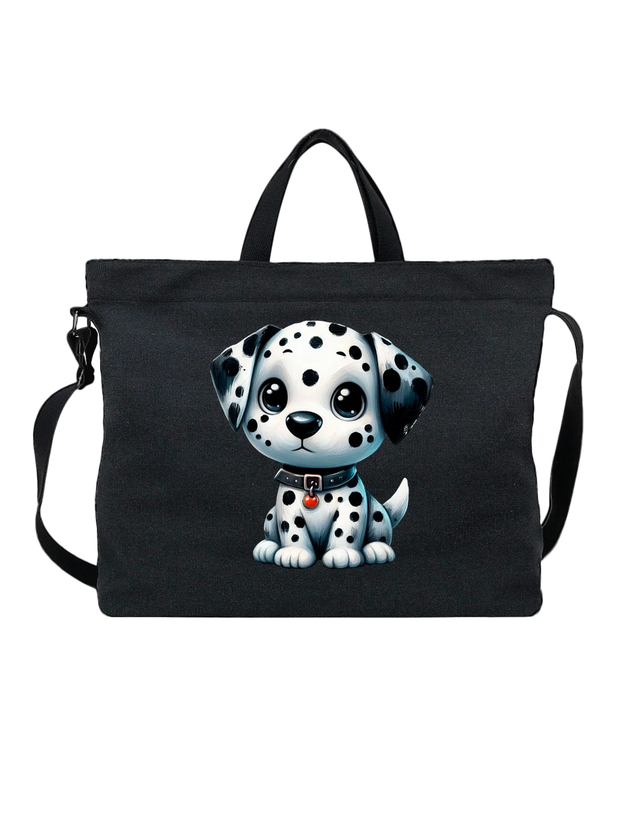 Сумка Щенок 101 далматинец Dalmatians чёрная с принтом — кинология — Чёрная, фото 1