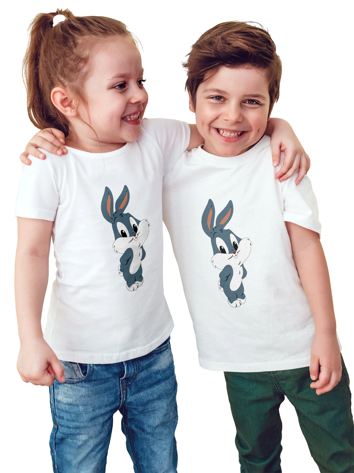 Футболка детская Луни Тюнз Бэби Looney Tunes Baby белая с принтом — забавный герой — Белая, фото 1