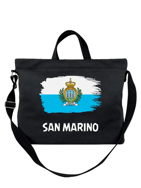 Сумка с флагом Сан Марино San Marino — Чёрная, фото 1