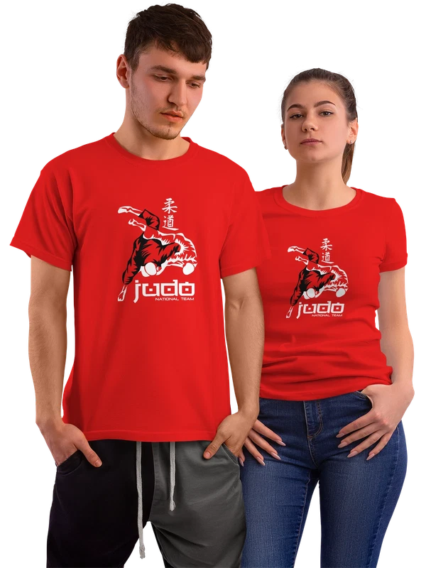 Футболка дзюдо judo national team — Красная, фото 1