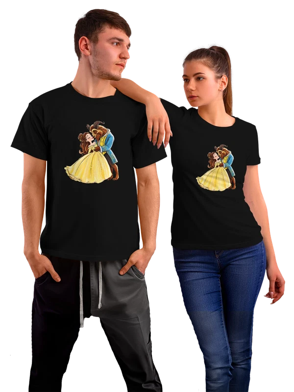 Футболка Красавица и чудовище Beauty and the Beast — Чёрная, фото 1