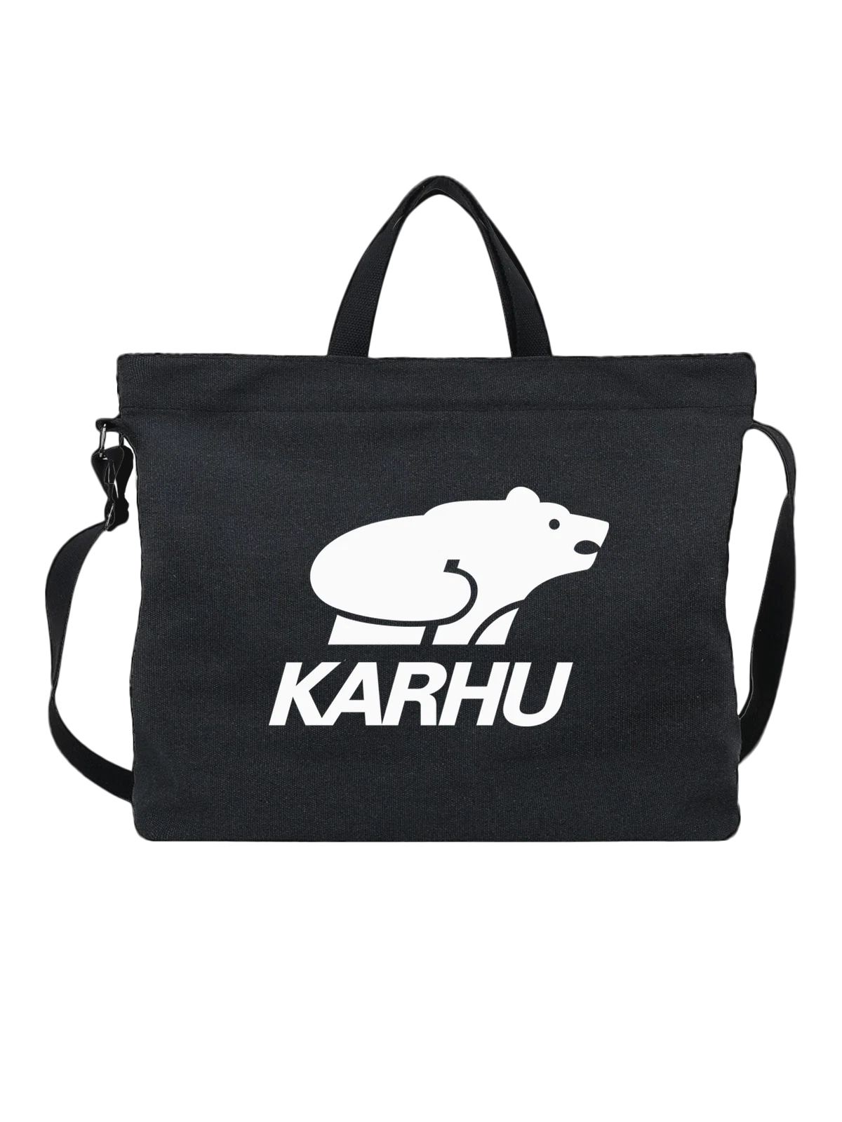 Сумка Karhu чёрная с принтом — северный дизайн — Чёрная, фото 1