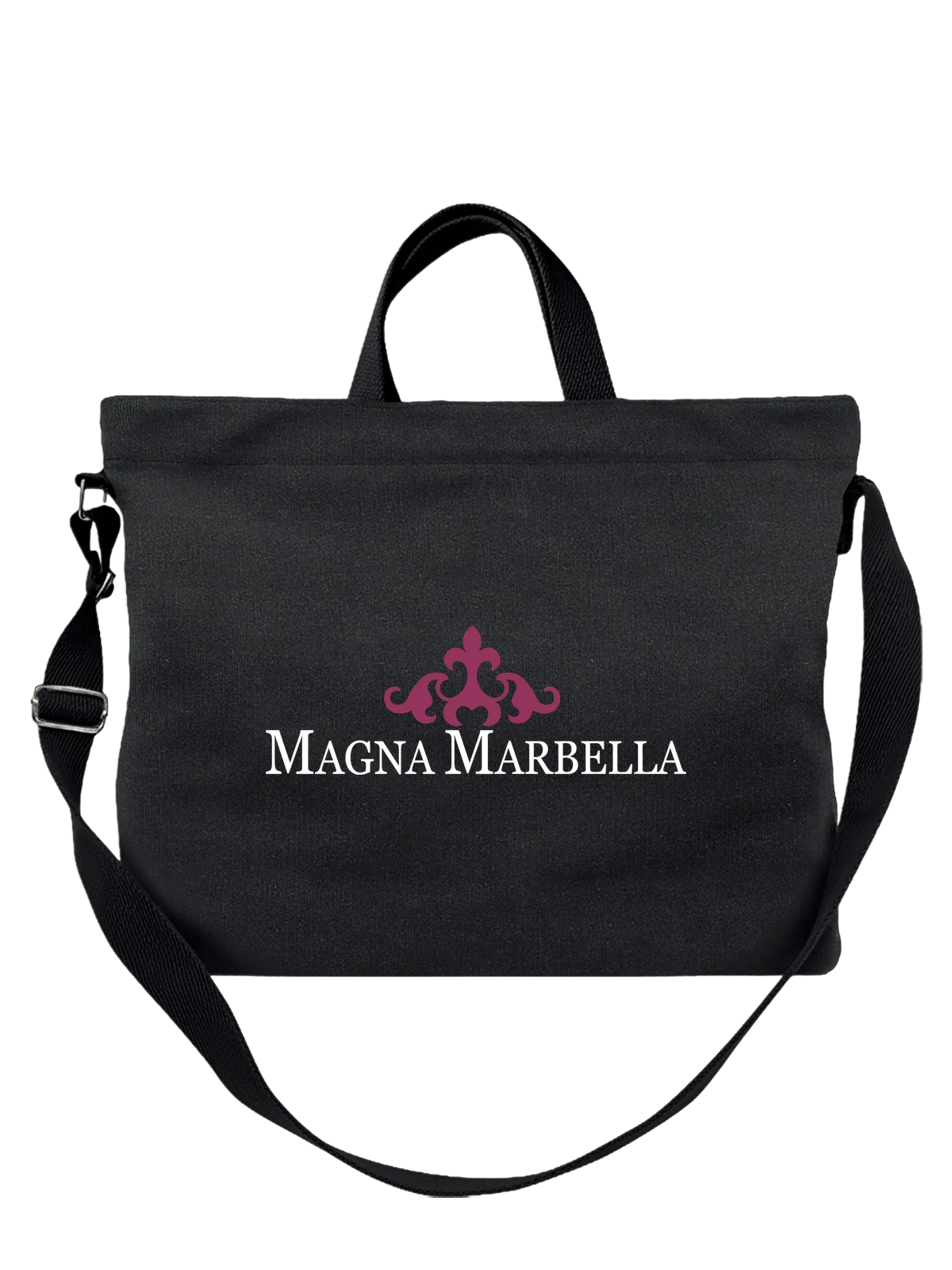 Сумка Magna Marbella чёрная с принтом — современная айдентика — Чёрная, фото 1