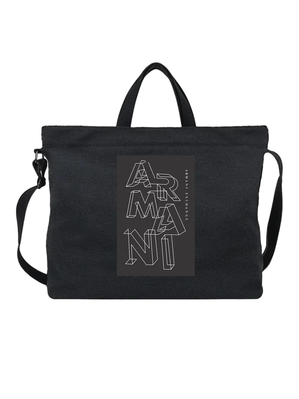 Сумка Armani Exchange геометрический логотип — Чёрная, фото 1