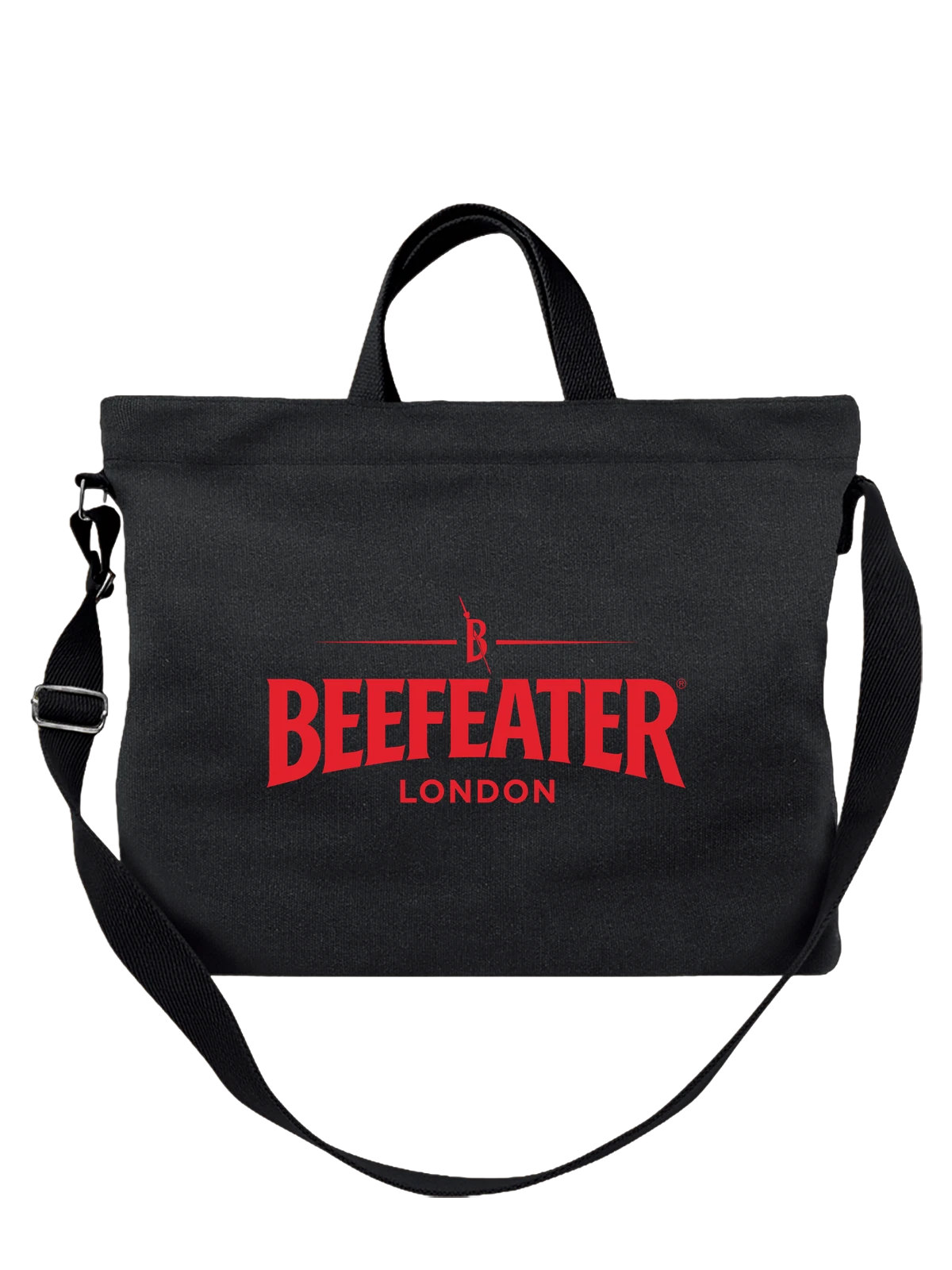 Сумка Beefeater чёрная с принтом — одноцветный принт — Чёрная, фото 1