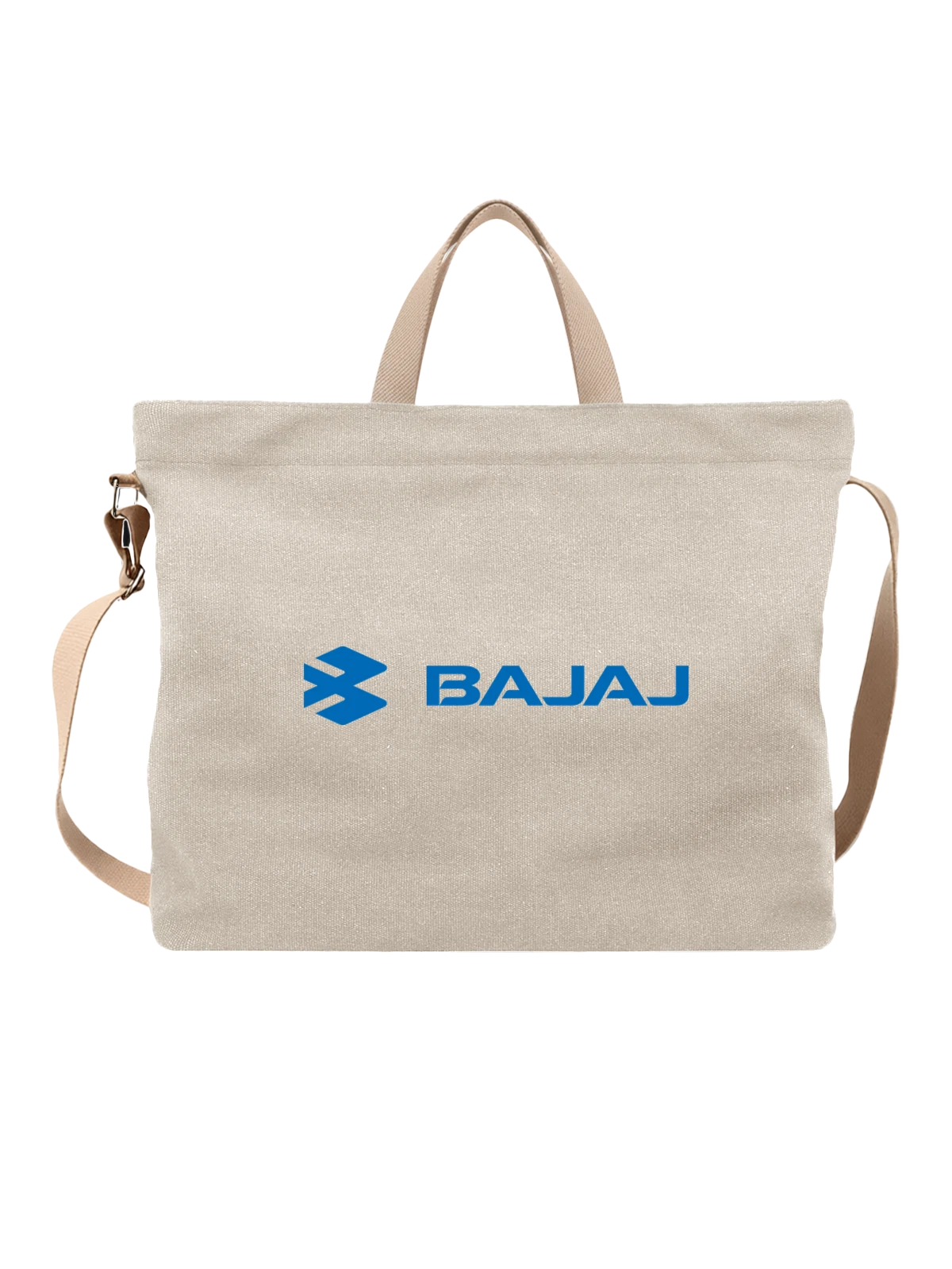 Сумка Bajaj белая с принтом — современная айдентика — Белая, фото 1